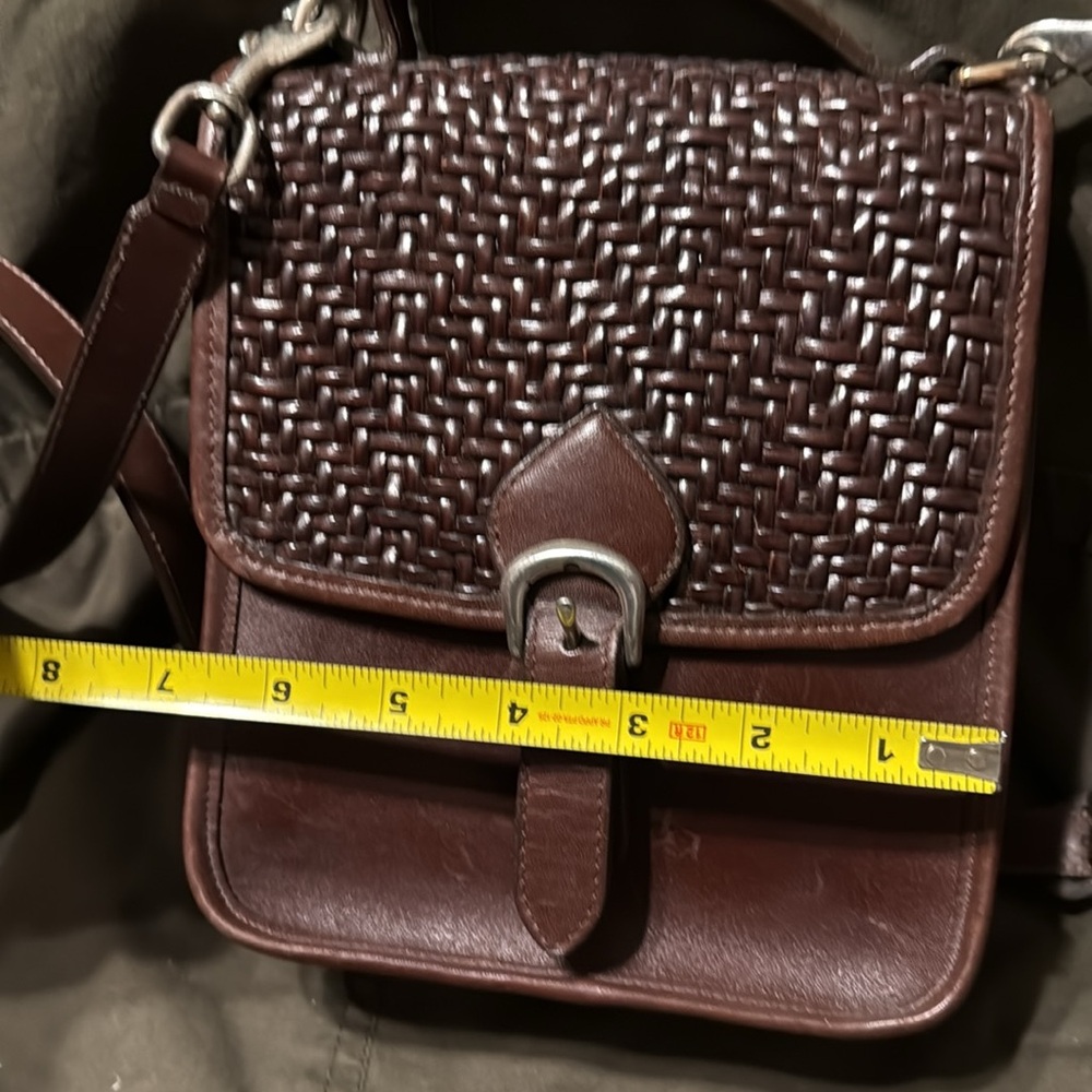 Vintage Brighton Leather Bag/Crossbody/Camera Bag with leather Interior - Picture 4 of 14